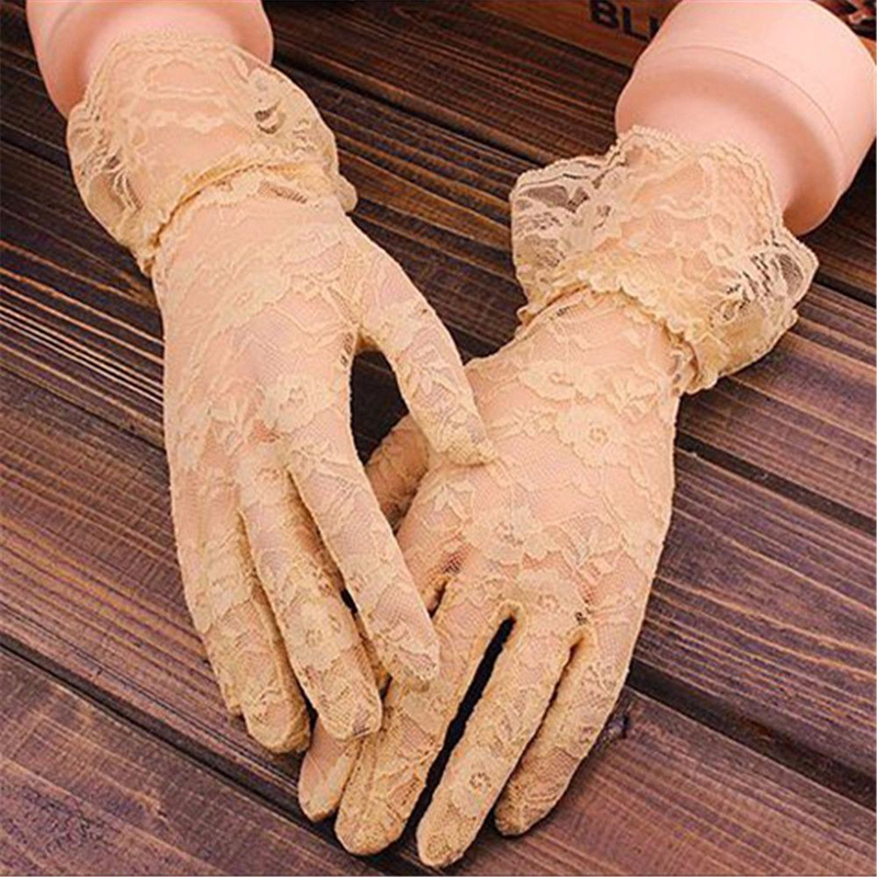 Fashion Women Lace Party Sexy Gloves Summer Full Finger Sunscreen Gloves For Girls Mittens Wedding Accessories