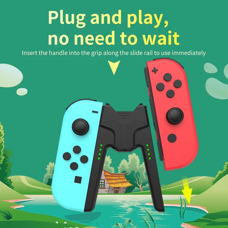 Mini Game Charging Dock Grip with Type-C Port USB C For Nintendo Nintend Switch Joy Con Joycon Handle Charger Controller