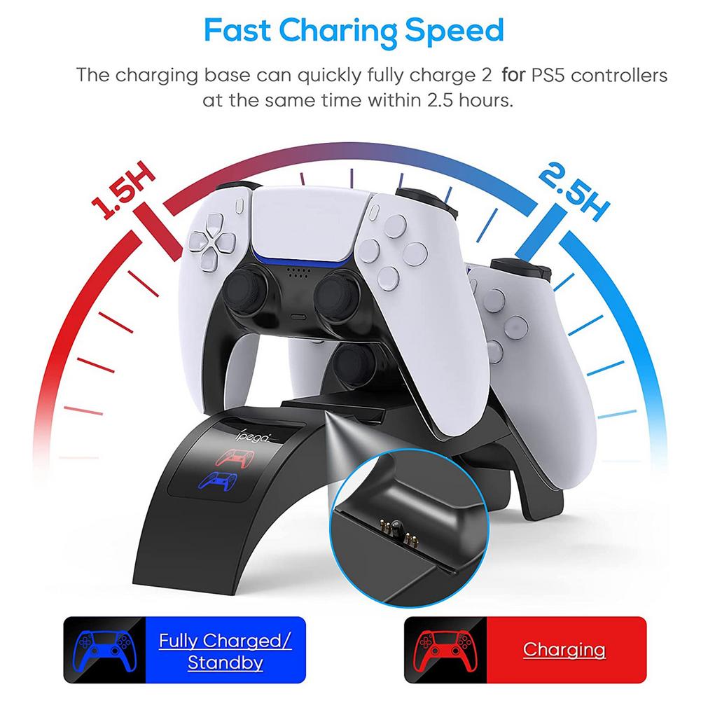 New PS5 Controller Charger Dual Fast Charging Cradle Dock Station for Playstation 5 Gamepad Wireless Joystick Joypad