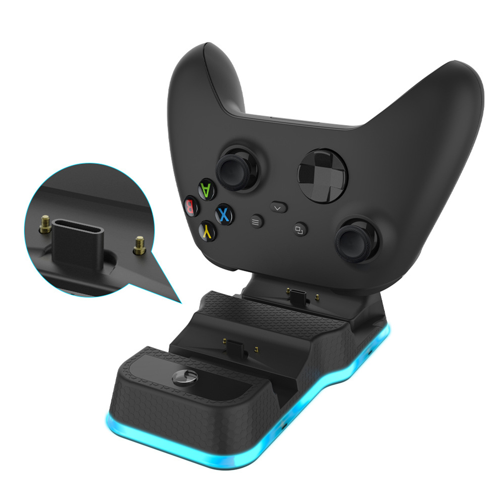 For Xbox Controller Charger Wireless Dual Type C Fast Charging Dock Station for Xbox Series X Gamepad