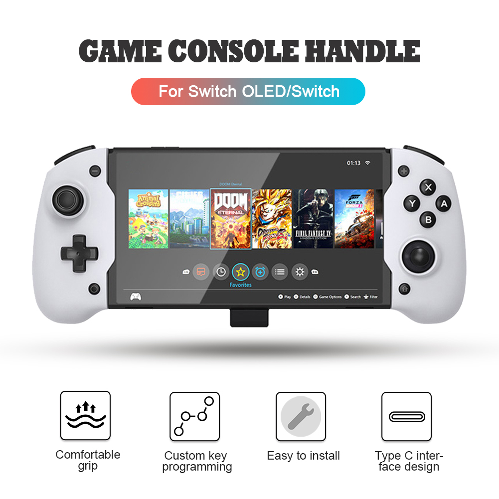 For Switch Gamepad Controller Handheld Upgrade Grip Double Motor Vibration Built-in 6-Axis Gyro Joy-pad for Switch OLED