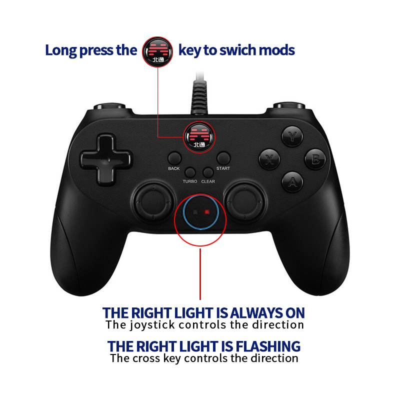 Wired Gamepad for PS3/PC/TV Box/PS4/Steam/Super Console X Mini Pc Game Controller Wired Handle USB Connection Joypad