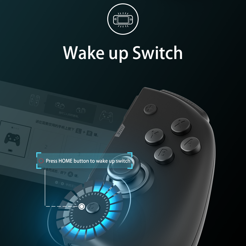 IINE Wake up Right Left Wireless Controller Joypad Joystick Bluetooth Gamepad  Auto Fire Mapping for Nintendo Switch