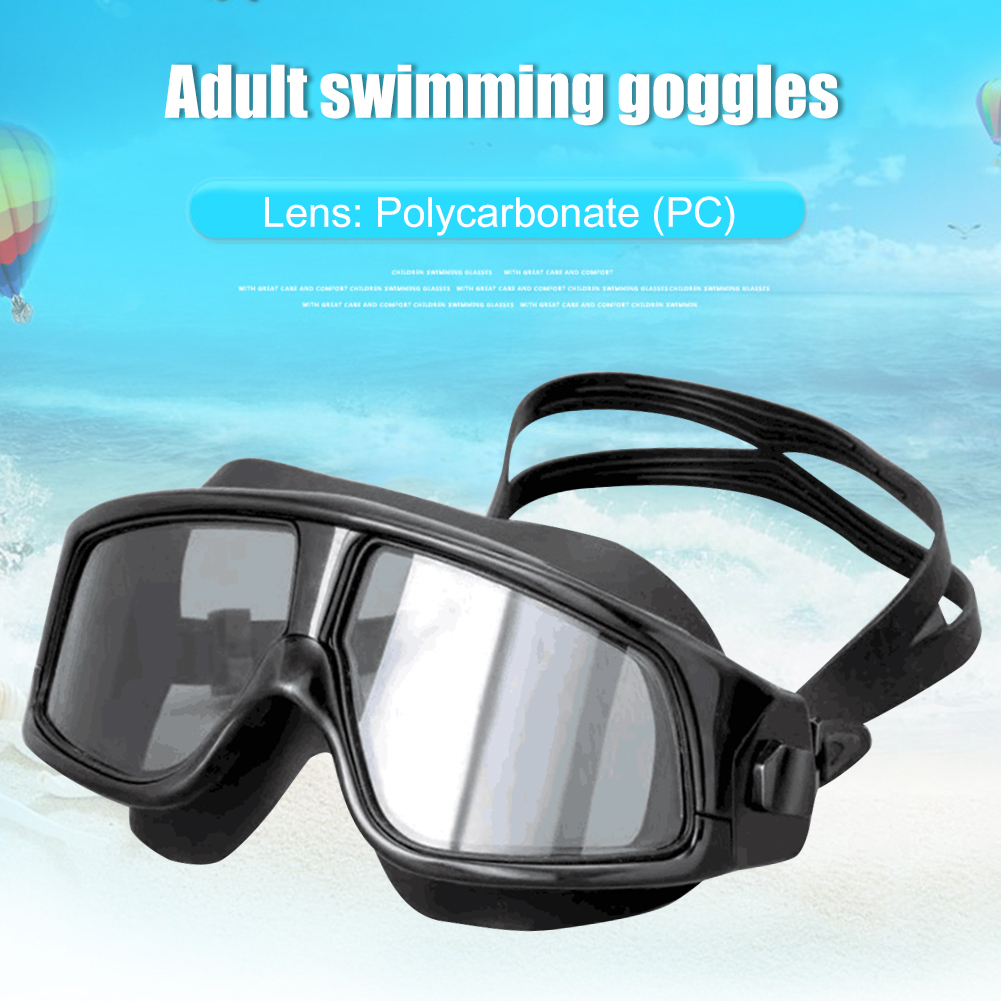 Large Frame Adjustable Swimming Glasses Female Male Eyewear Outdoor Waterproof HD Anti-fog Swim Diving Goggles