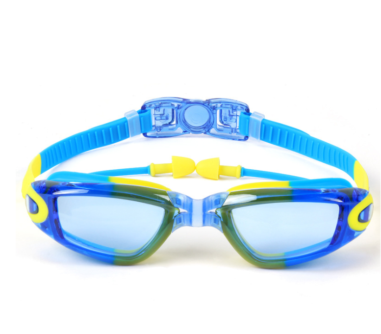 Cartoon Kids Swimming Goggles With Ears Plug Swim Cap Set Boys Girls Anti Fog Silicone for Children Swim Eyewear Pool Glasses