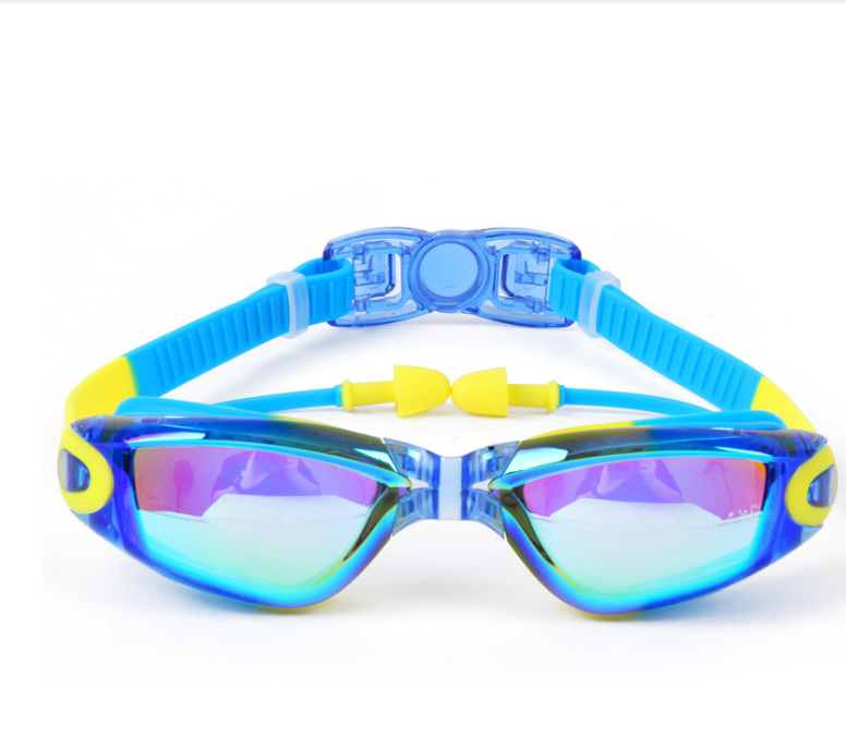 Cartoon Kids Swimming Goggles With Ears Plug Swim Cap Set Boys Girls Anti Fog Silicone for Children Swim Eyewear Pool Glasses