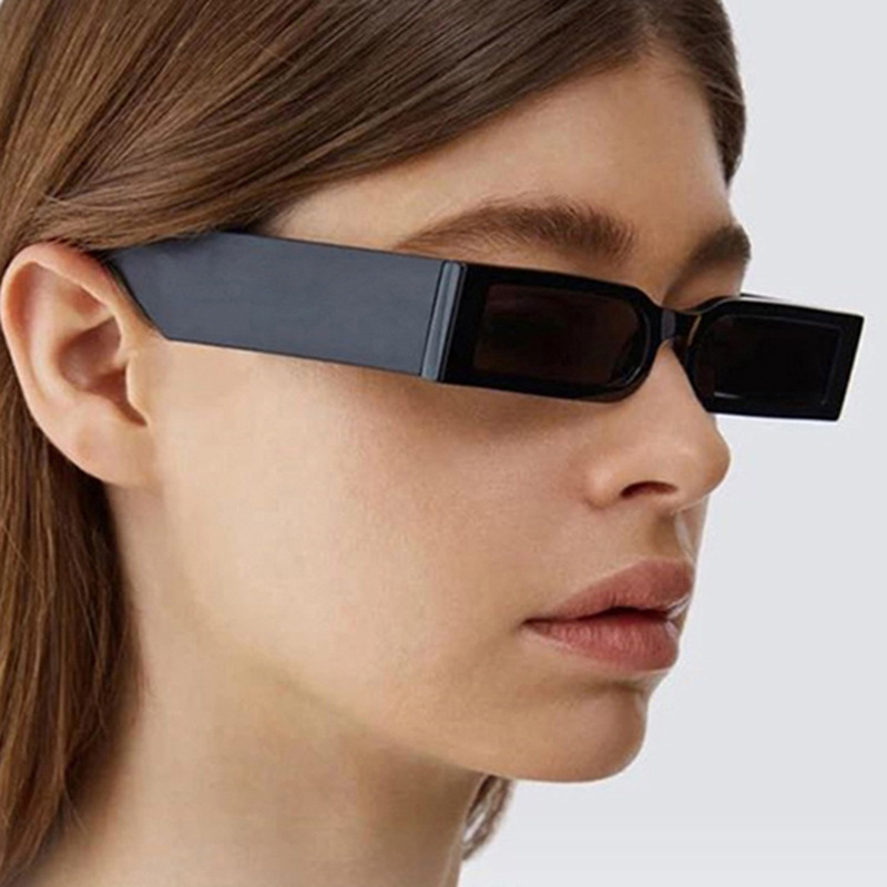 Rectangle Frame Fashion Sunglasses  Hip Hop Vintage Designer Wholesale Black Shades Glasses Luxury For Men And Women UV400