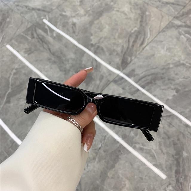Rectangle Frame Fashion Sunglasses  Hip Hop Vintage Designer Wholesale Black Shades Glasses Luxury For Men And Women UV400