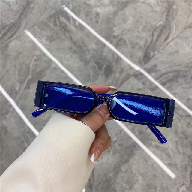 Rectangle Frame Fashion Sunglasses  Hip Hop Vintage Designer Wholesale Black Shades Glasses Luxury For Men And Women UV400