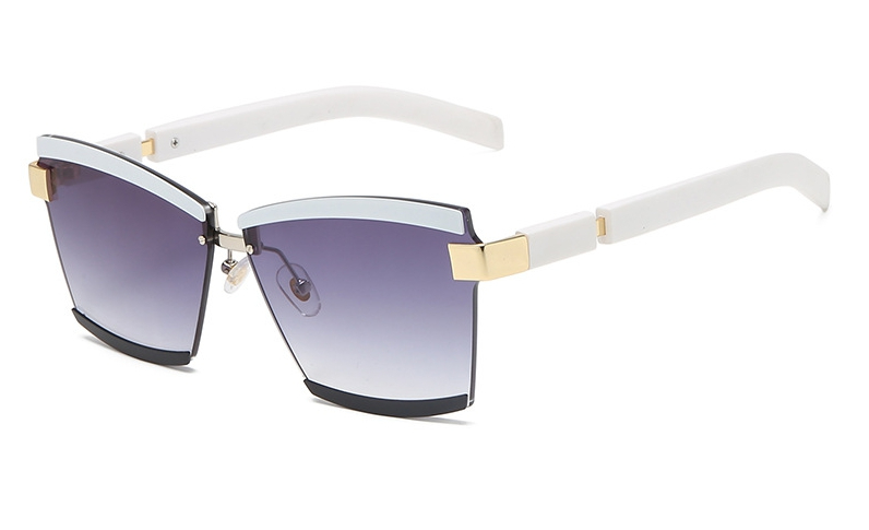 Rimless Luxury Sunglasses Square Men Women Fashion Shades UV400 Vintage Glasses