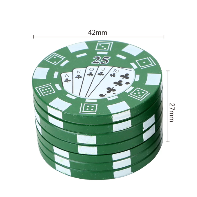Kitchen & Dining room appliances 3-layer Poker Chip Style Spice Weed Cutter Smoking Pipe Accessories Tobacco Grinder Gadget Herb Cutter Cigarette Accessories