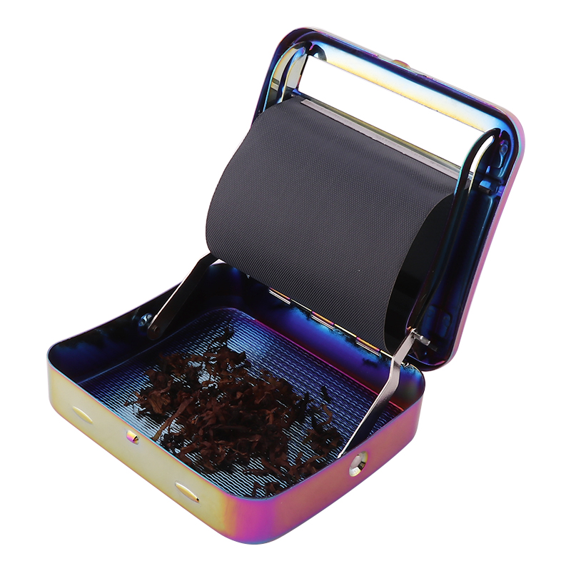 Kitchen  Dining room appliances New Metal Rolling Machine Tobacco Roller Cigarette Case 70mm  Tobacco Roller Cigarette  Machine For Smoking