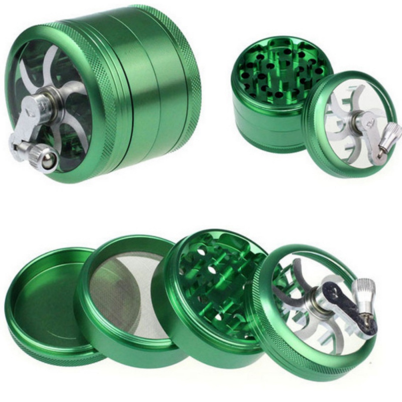40mm Herbal Crusher Tobacco Grinder Smoke Manual Kitchen Herb Metal Layer Grinders Spice Mill Cigarette Accessories