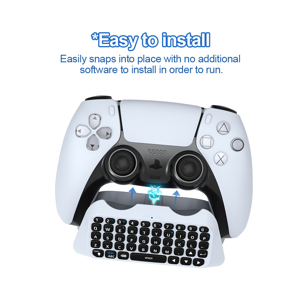 New Ps5  Wireless Bluetooth 3.0 External Keyboard With Built-in Speaker For Voice Chat Input
