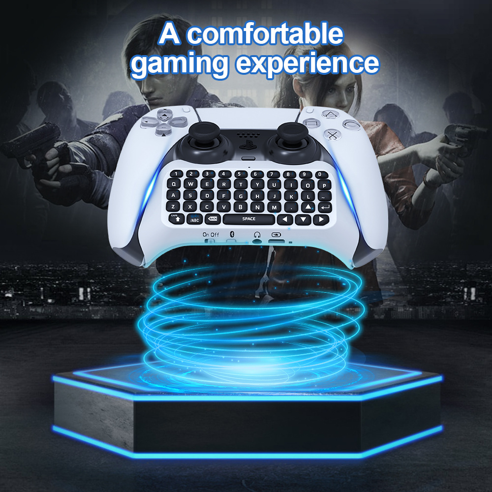 New Ps5  Wireless Bluetooth 3.0 External Keyboard With Built-in Speaker For Voice Chat Input