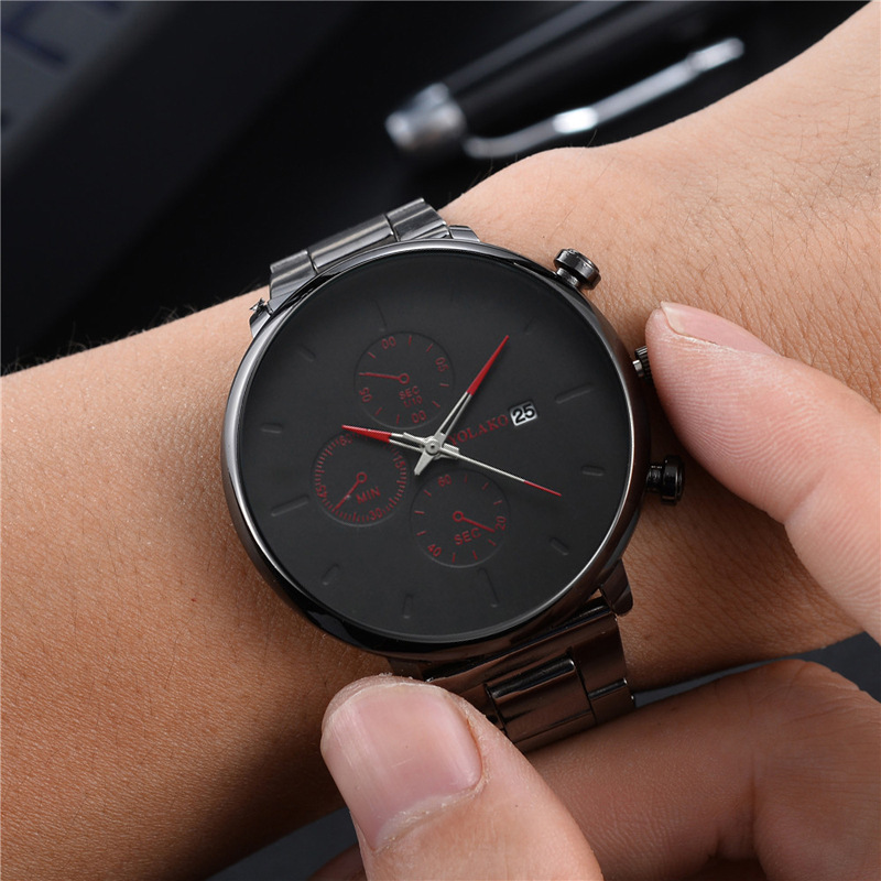 Watches Men Mechanical Wrtwatches Explosions Fashion Men's Calendar Watch Men's High-end Steel Band Quartz