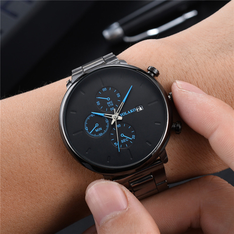 Watches Men Mechanical Wrtwatches Explosions Fashion Men's Calendar Watch Men's High-end Steel Band Quartz