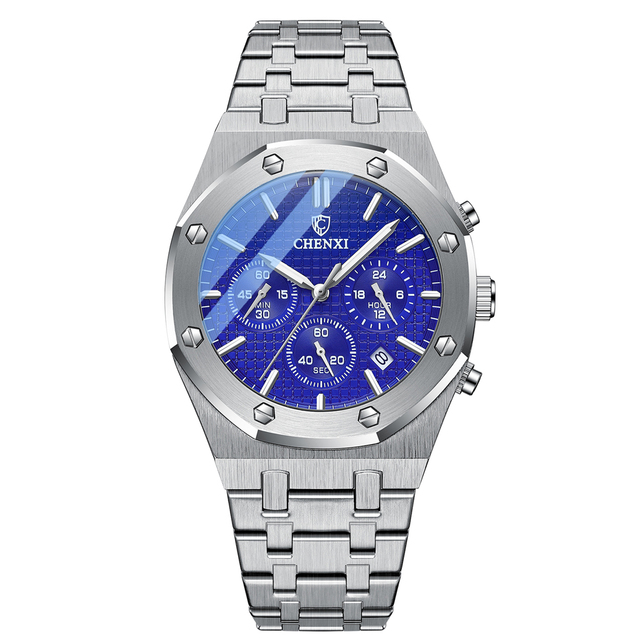 Fashion Business Mens Watches Top Luxury Brand Quartz Watch Men Stainless Steel Waterproof Wristwatch