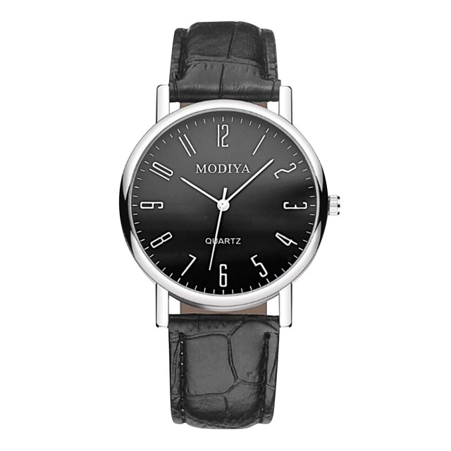 Watch Men Luxury Brand Famous Fashion Design Leather Watch Digital Quartz Temperament Watch For Men