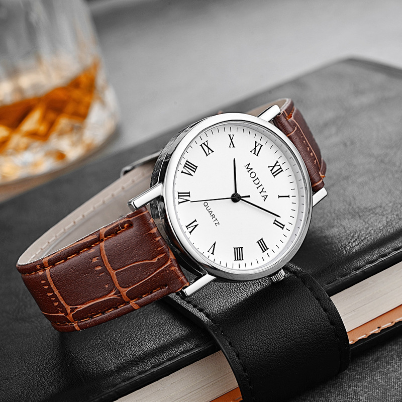 Watch Men Luxury Brand Famous Fashion Design Leather Watch Digital Quartz Temperament Watch For Men
