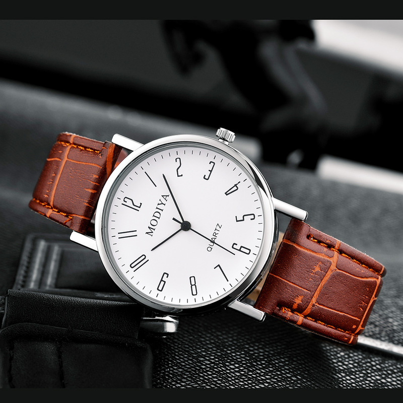 Watch Men Luxury Brand Famous Fashion Design Leather Watch Digital Quartz Temperament Watch For Men