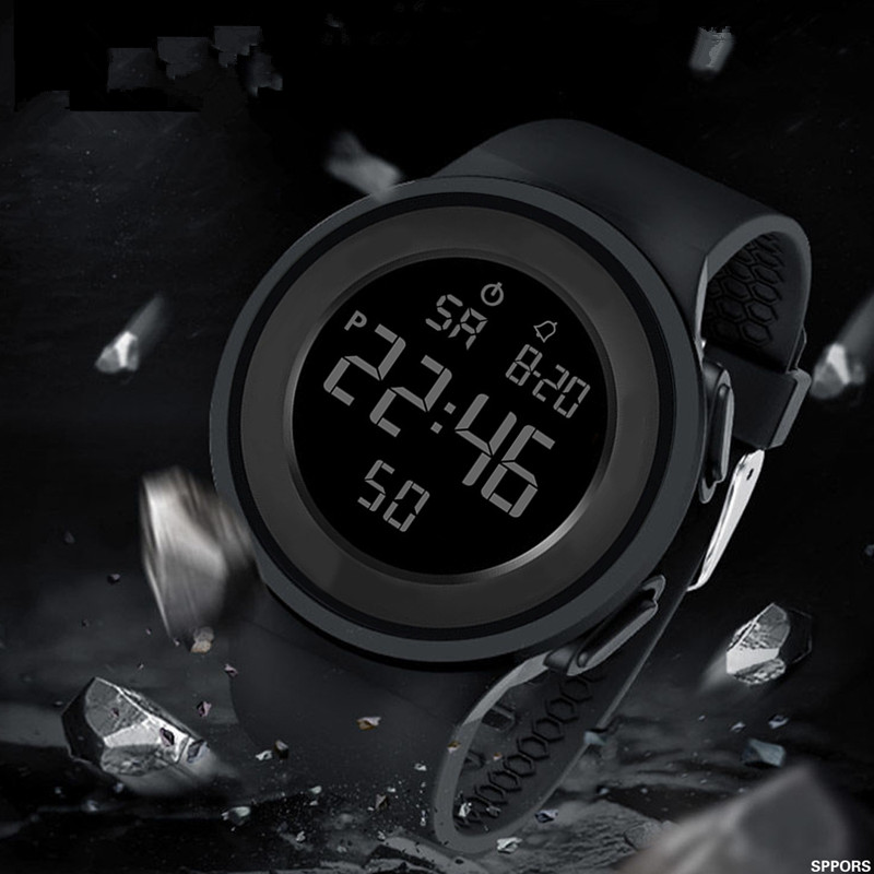 Waterproof Led Watches For Men Outdoor Sports Men Digital Led Quartz Alarm Men Wrist Watch Fashion Electronic Watch Relogio