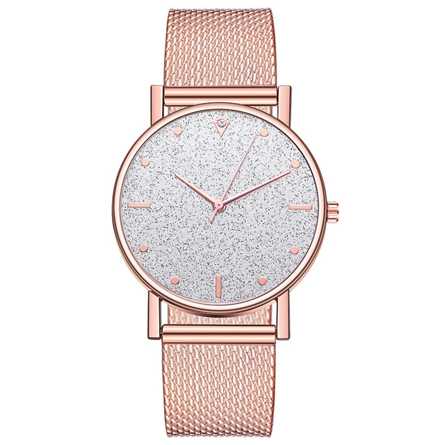 Cusual Ladies Watch Romantic Starry Sky Dial Women's Quartz Wristwatch Fashion Mesh Watch Gift Clock Droshipping