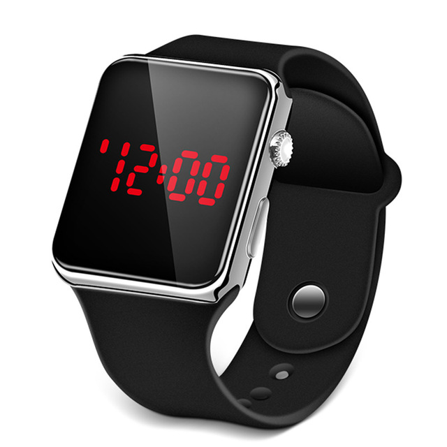 Sport LED Chidlren Watches Men's Digital Clock Army Military Rubber Wrist Watch Kids Clock