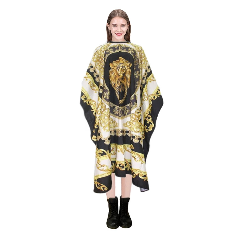 Barbertop Haircut Cloth Salon Home Champion Pattern Barber Cape Hairdresser Apron Hair Cut Cape Hairdress Gown Hairdressing Coat