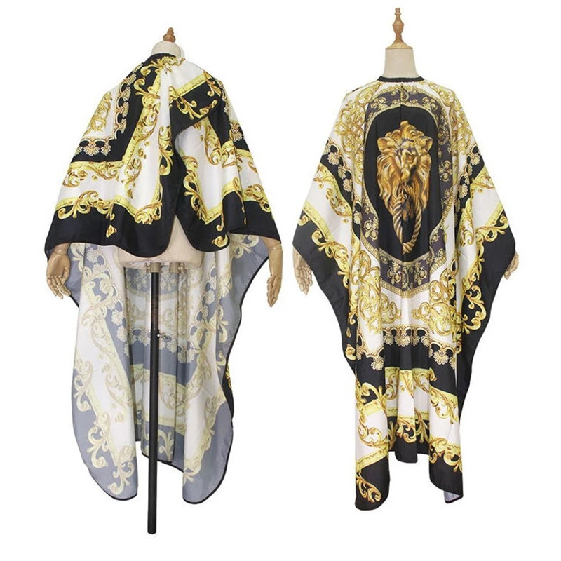 Barbertop Haircut Cloth Salon Home Champion Pattern Barber Cape Hairdresser Apron Hair Cut Cape Hairdress Gown Hairdressing Coat