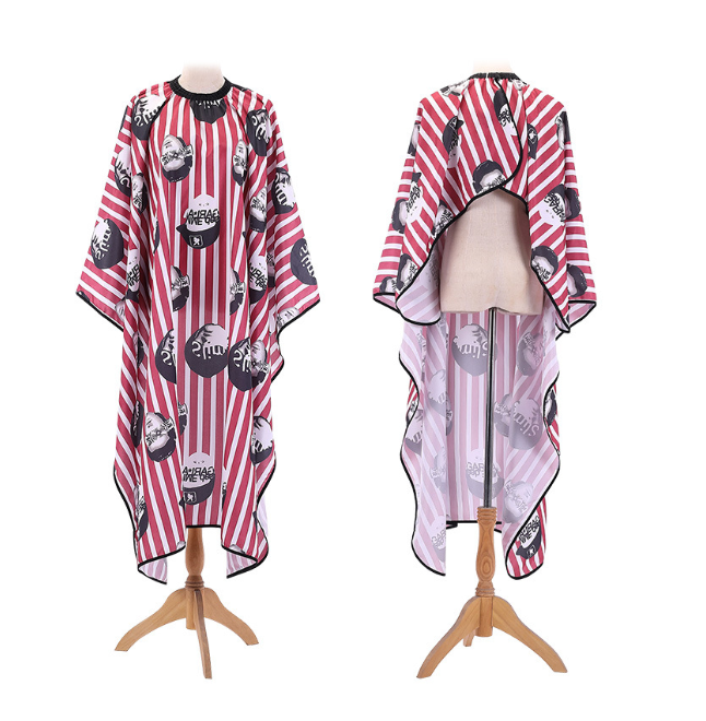 1pc Stripe Hairdresser Apron Hair Cut Cape Hairdress Gown Cape Hair Salon Barber Hair Cutting Dye Hair Apron Salon Styling Cloth
