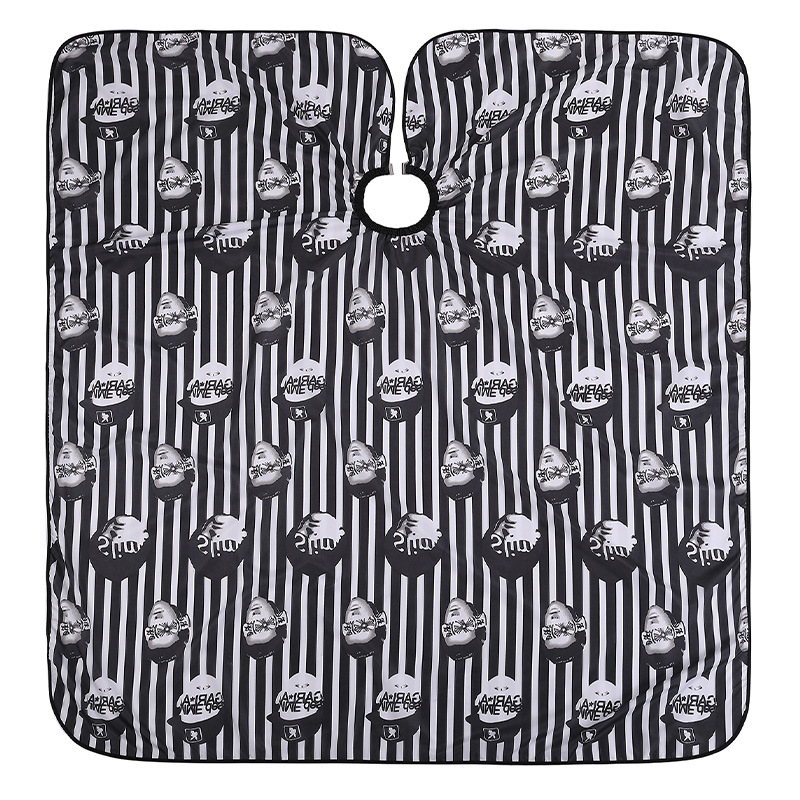 1pc Stripe Hairdresser Apron Hair Cut Cape Hairdress Gown Cape Hair Salon Barber Hair Cutting Dye Hair Apron Salon Styling Cloth
