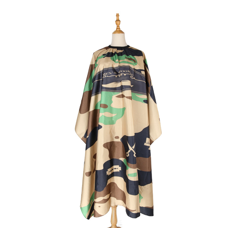 Hairdressing Cloth Camouflage Pattern Apron Haircut Cape Waterproof Hair Cutting Gown Barber Cape Hairdresser Cape Gown Cloth