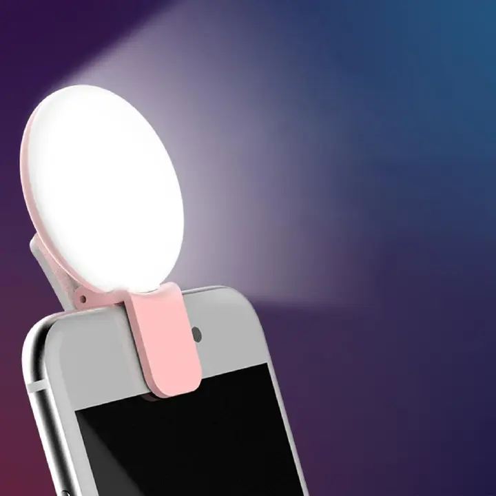 Mini Q Selfie Ring Light Portable Flash LED USB Clip Mobile Phone Fill Lamp Led Mirror Neon Sign Selfie Ring Makeup Lightings