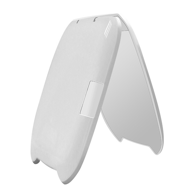 LED Makeup Mirror With Light Portable Foldable 2X Magnification Touch Screen Cosmetic Mirror Cat ear Shape 2-Face Ladies Mirror