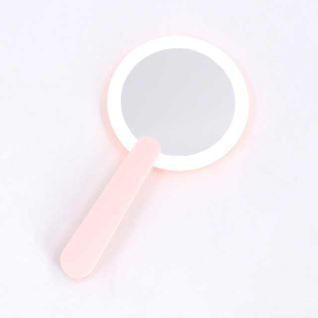 makeup mirror handle vanity mirror led vanity mirror usb small mirror with light portable makeup mirror