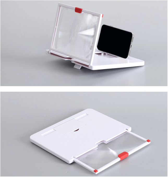Pull-out Mobile Phone Screen Magnifier Stand 3D Enlarger Video Amplifier Projector Bracket Desktop Holder