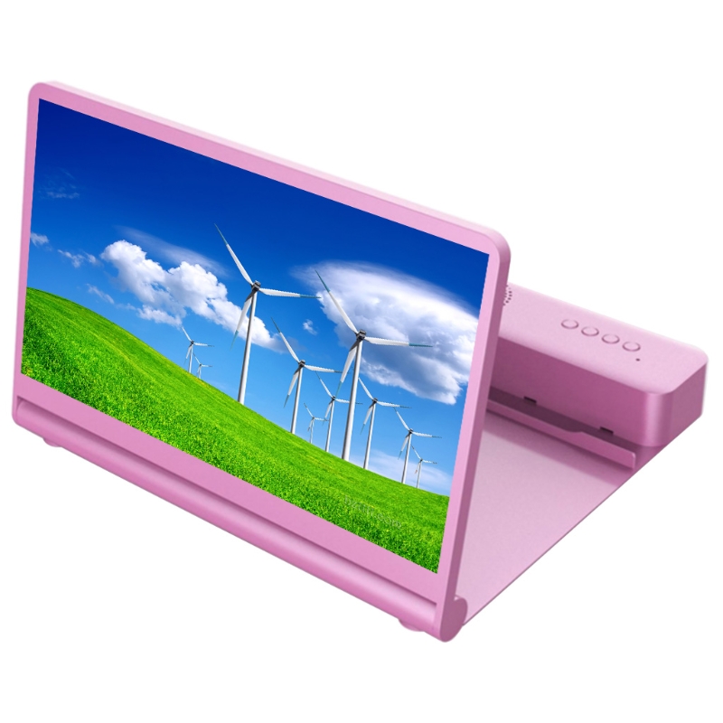 3D Video Screen Amplifier Folding Enlarged Expander Stand Holder Eyes Protection with Bluetooth Speaker