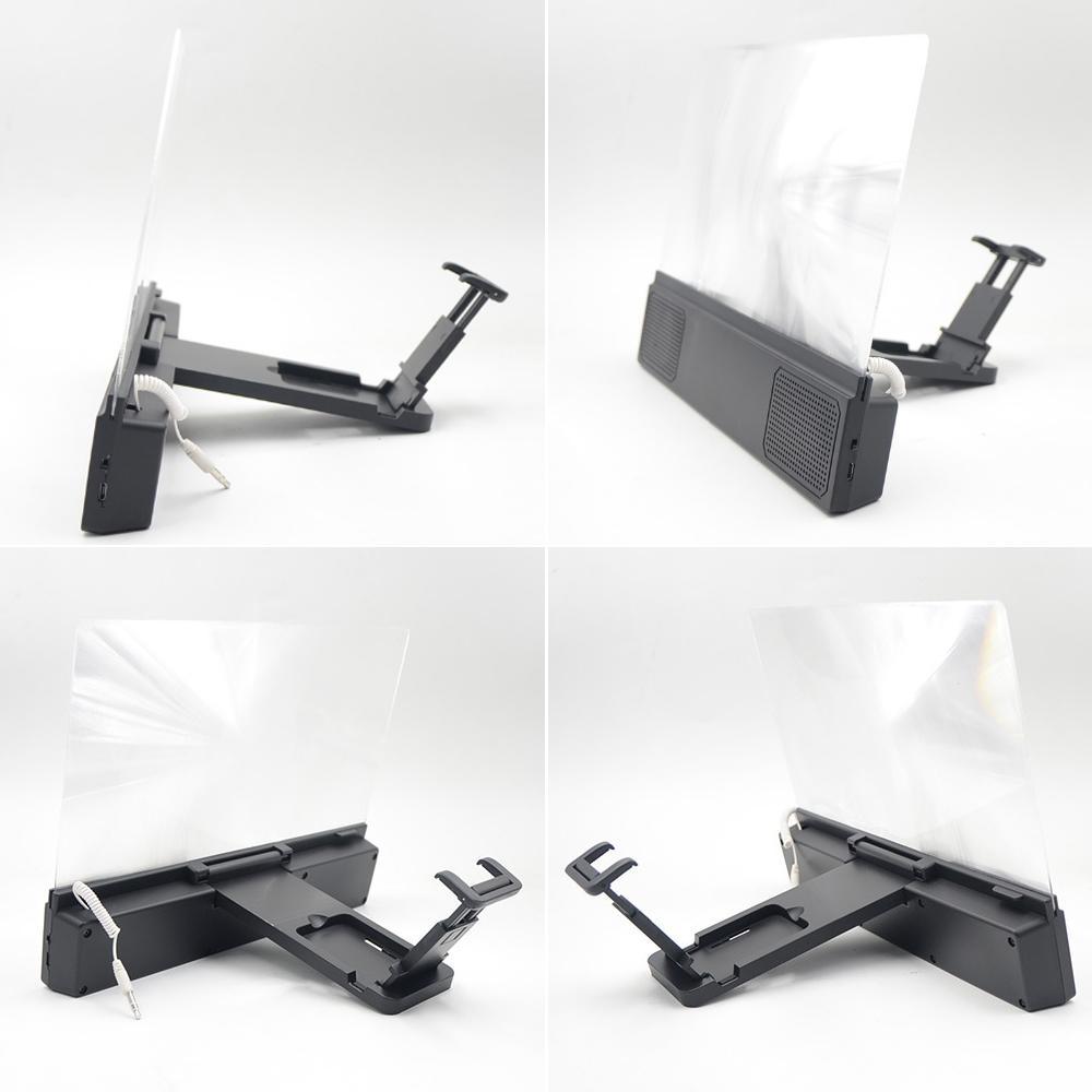 12Inch 3D Mobile Phones Screen Magnifier for HD Visual Enjoyment With Folding Phone Stand Movie Amplifier Video Magnifying Glass