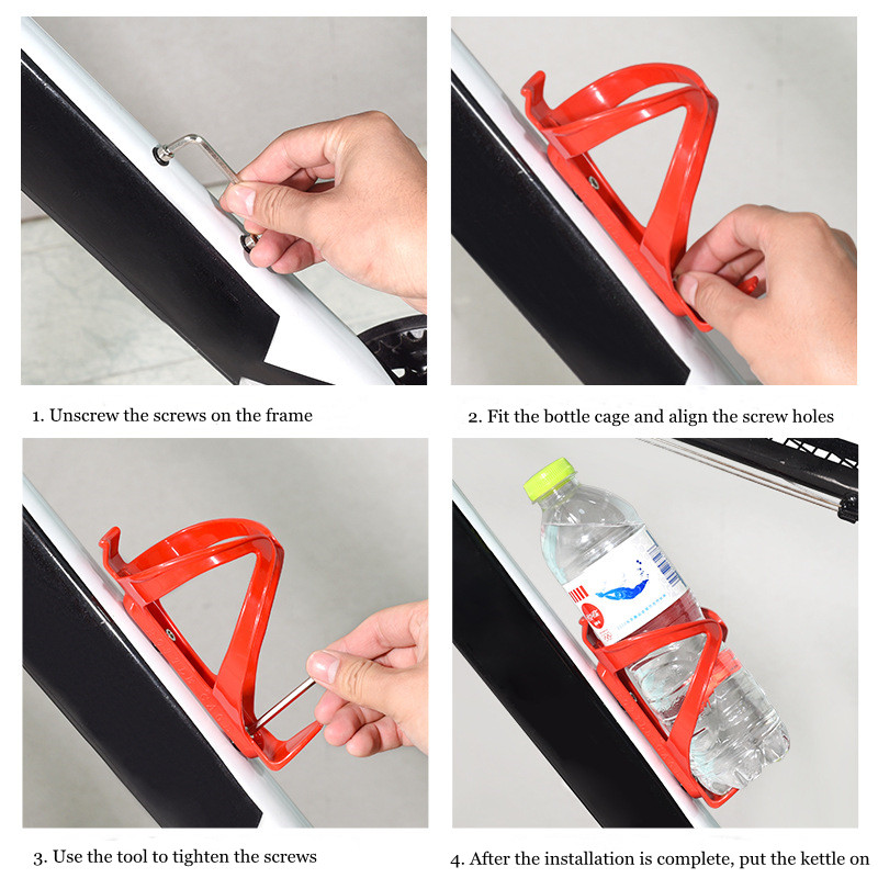 Bicycle Bottle Holder Bike Water Bottle Cage Mountain Bike Bottle Rack Water Flask Support Stand Cup Holder Mtb Bike Accessories