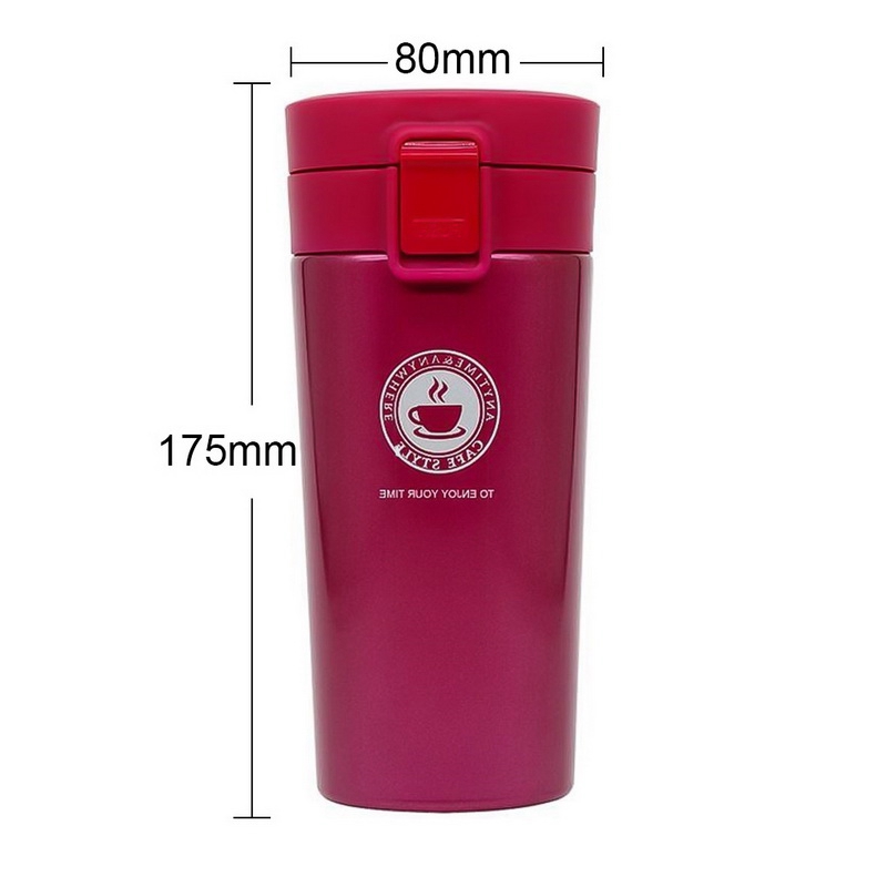 380ml Double Stainless Steel 304 Coffee Mug Leak-Proof Thermos Mug Travel Thermal Cup Water Bottle For Gifts
