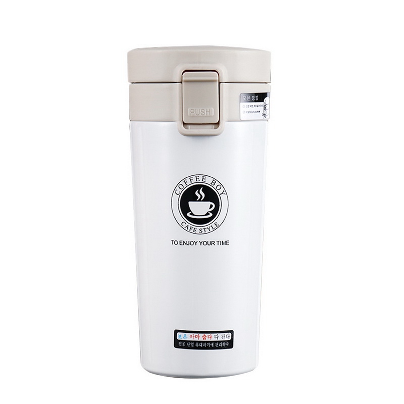 380ml Double Stainless Steel 304 Coffee Mug Leak-Proof Thermos Mug Travel Thermal Cup Water Bottle For Gifts