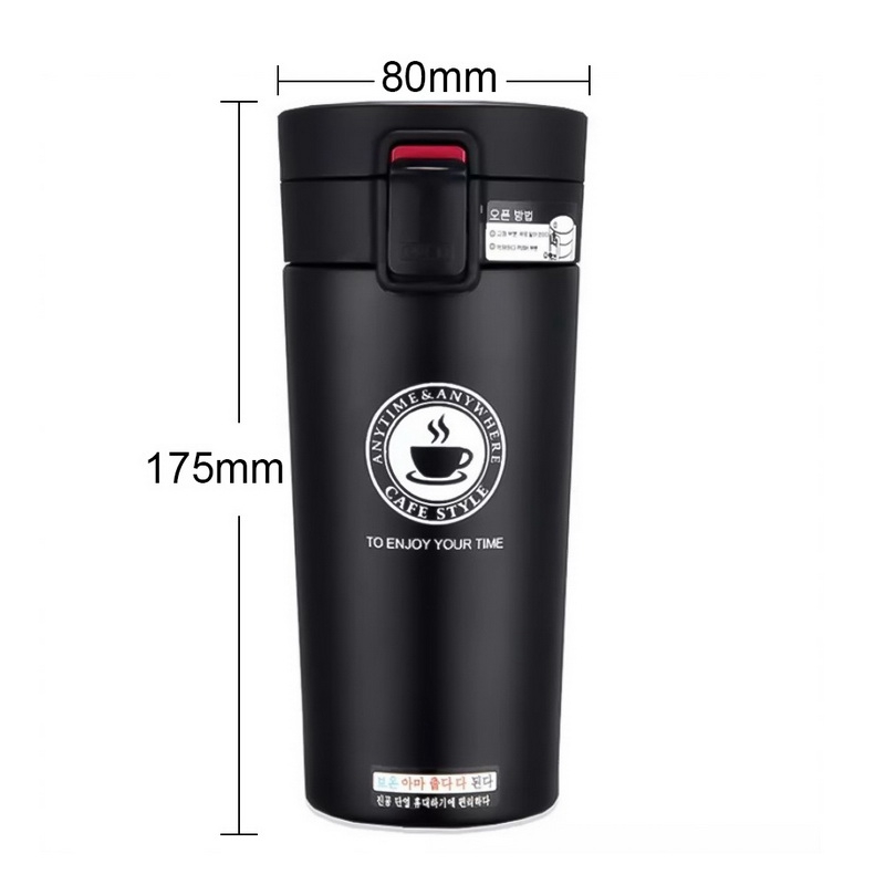 380ml Double Stainless Steel 304 Coffee Mug Leak-Proof Thermos Mug Travel Thermal Cup Water Bottle For Gifts