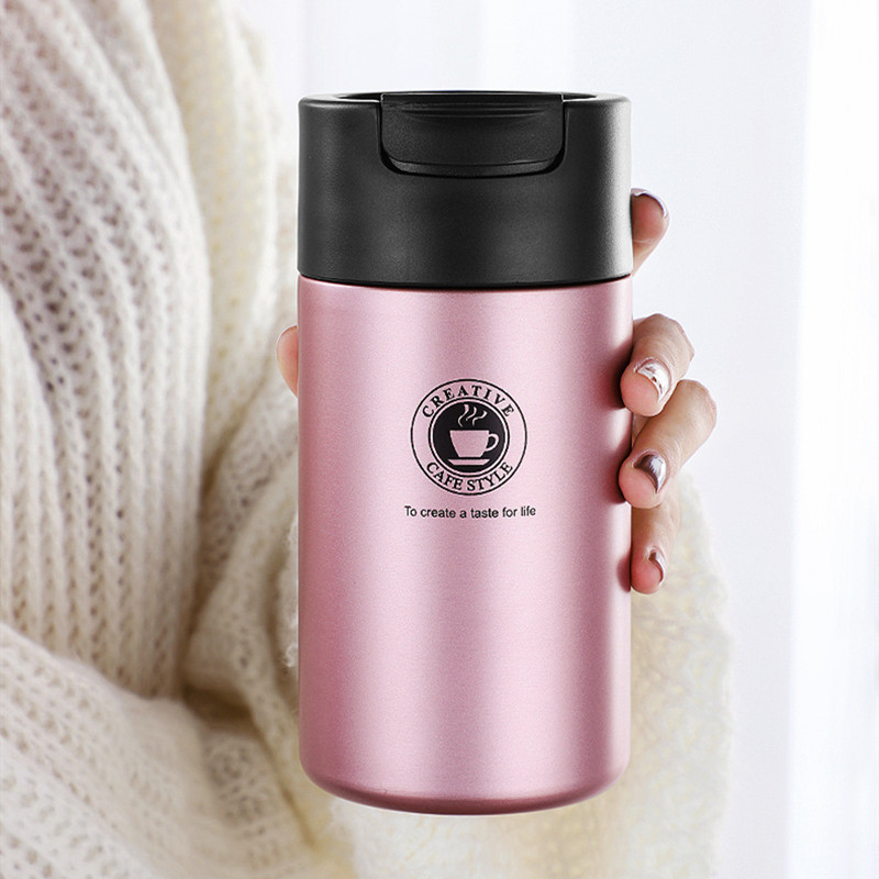 450ml Double Stainless steel 304 Coffee Mug Leak-Proof Thermos Mug Travel Thermal Cup Thermosmug For Gifts