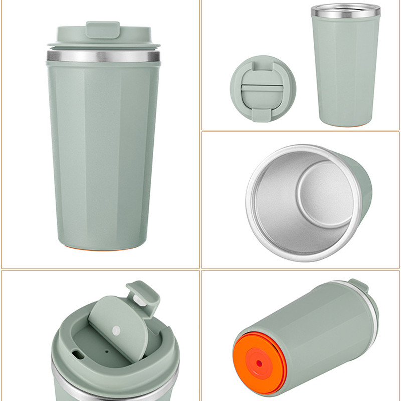 New Style Double Stainless Steel 304 Coffee Mug Not Fall Design Thermos Mug Leak-Proof Travel Thermo Cup Thermosmug For Gifts