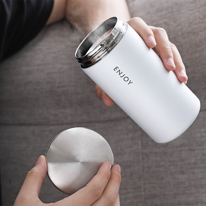 350ml 304 Stainless Steel Office Thermos Mug Coffee Cup with Lid Vacuum Flasks Leakproof Thermosmug Beer Tea Cups Water Bottle