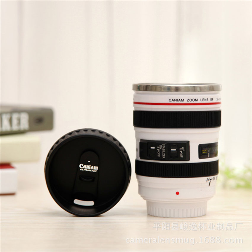 Creative Coffee Mug Stainless Steel Tea Cups Camera Lens Thermos Cup Water Bottle Thermal Mugs Insulated Tumbler Drinkware