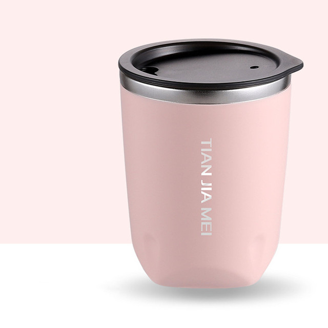 304 Stainless Steel Thermal Mug Beer Cups 300ml Couple Portable Cup for Coffee Water Bottle Vacuum Leakproof with Lids Drinkware