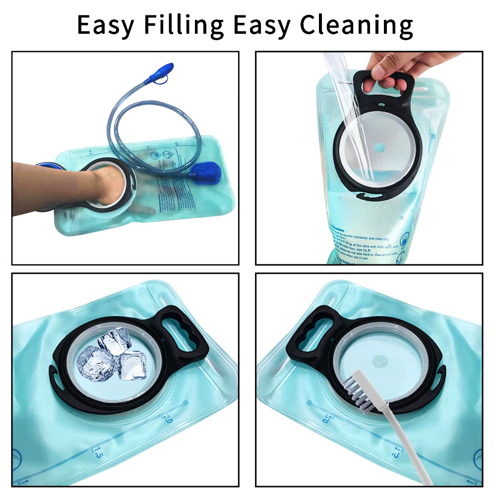 2L Leak Proof Water Reservoir Military Water Storage Bladder Bag BPA Free Hydration Pack Replacement Large Opening