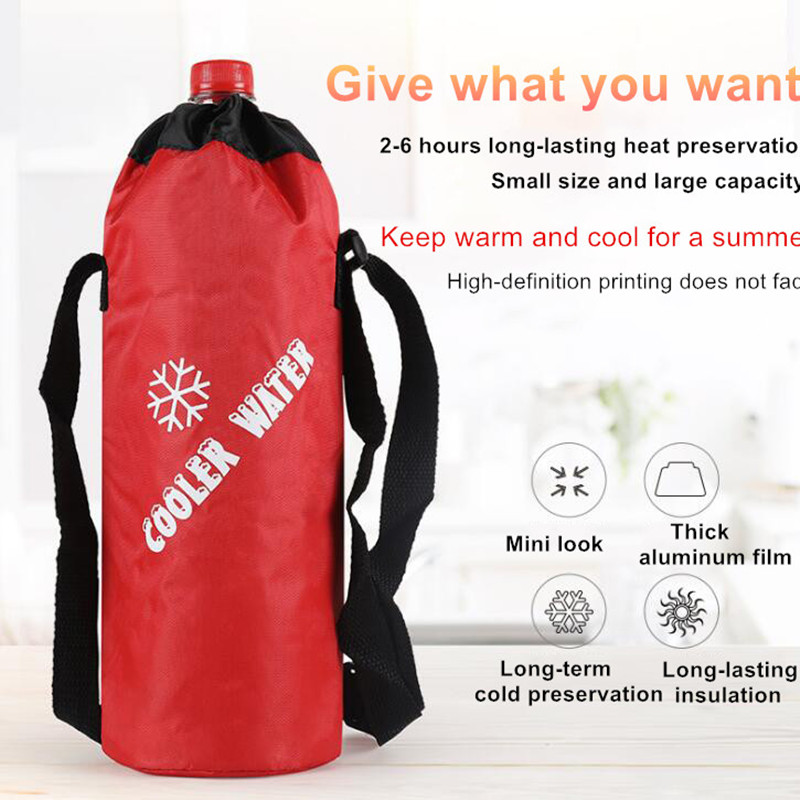 Hot sale Drawstring Water Bottle Pouch High Capacity Insulated Cooler Bag Outdoor Traveling Camping Hiking Water Bags